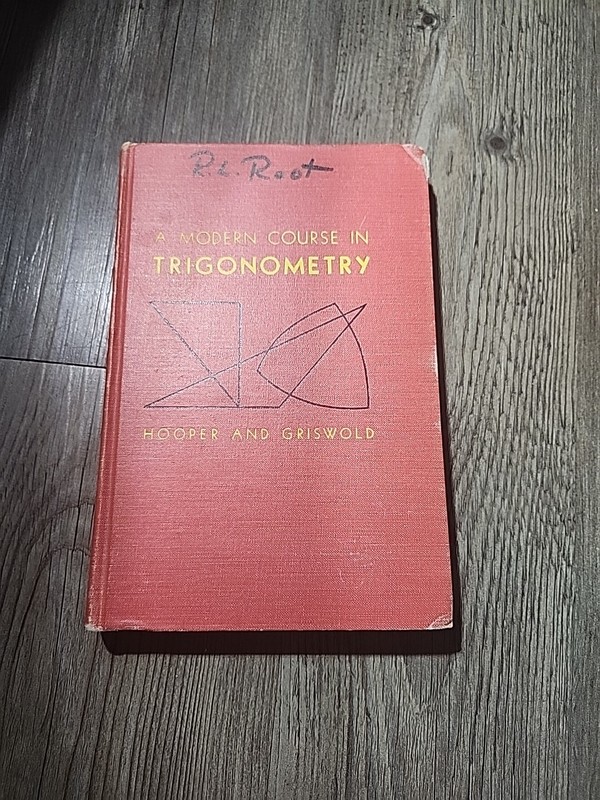 A Modern Course In Trigonometry Hooper & Griswold Hardcover 1955