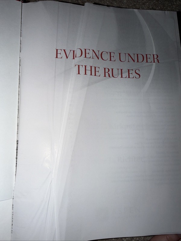 Evidence Under the Rules Tenth Ed Hardcover Aspen Mueller Law gallery