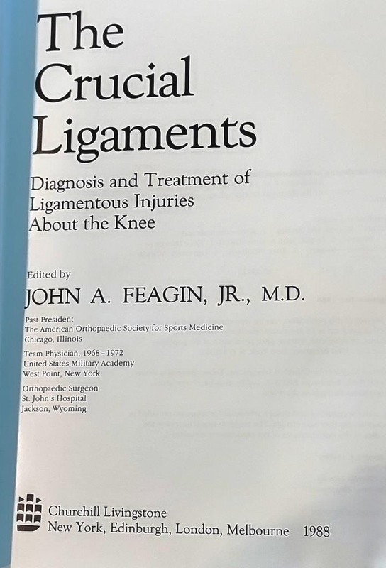 The Crucial Ligaments Treatments about the Knee Feagin M gallery