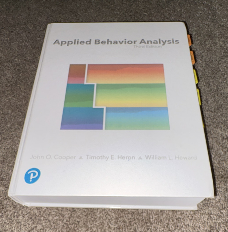 Pearson Applied Behavior Analysis 3rd Ed Hardcover 2019 Cooper Heron Heward