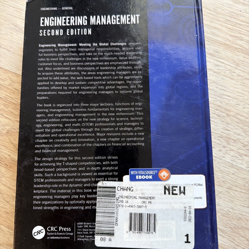 Engineering Management : Meeting the Global Challenges, Second Edition Chang gallery