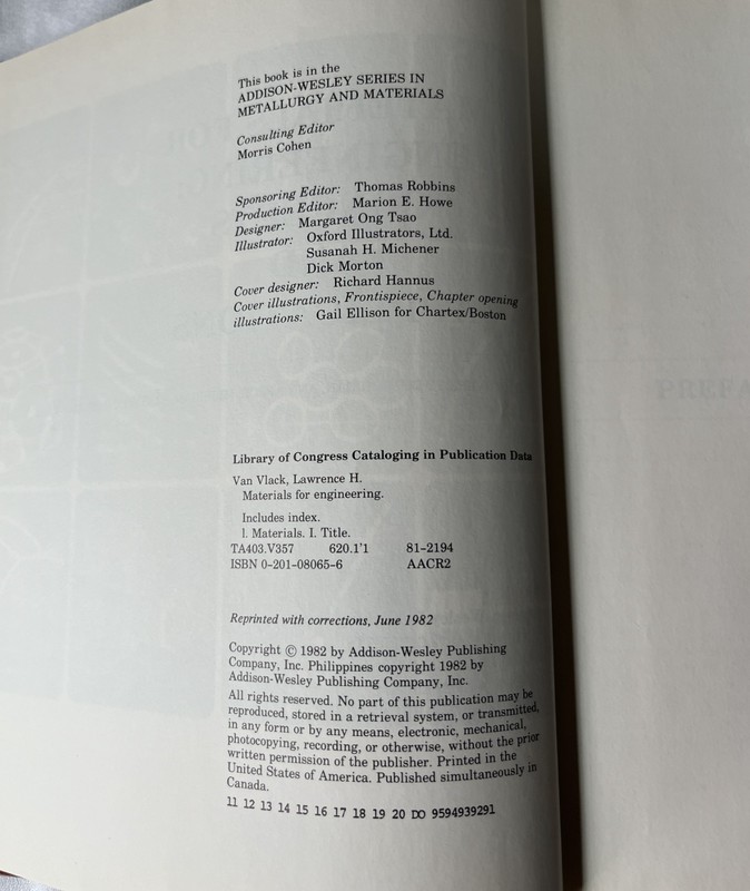Materials for Engineering : Concepts and Applications by Lawrence H. Van Vlack … gallery