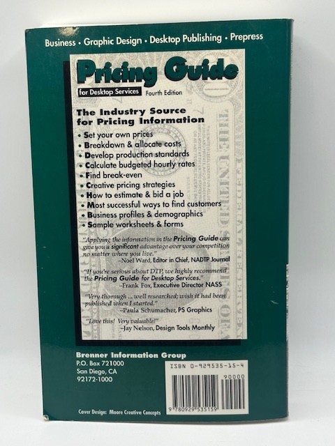 Price Guide For Desktop Services By Robert C. Brenner (No Software) gallery