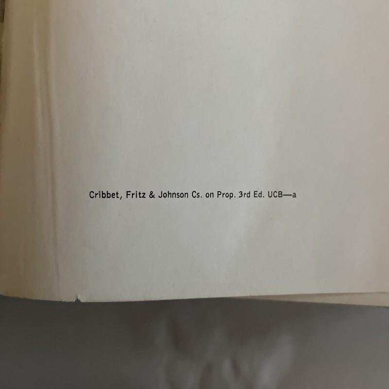 Property Cases and Materials, 3rd Edition, by Cribbet, Fritz, et al. 1972 gallery