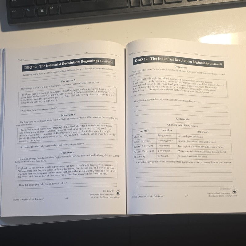 Document-Based Assessment Activities Global History Classes Teacher's Ed PB 1999 gallery