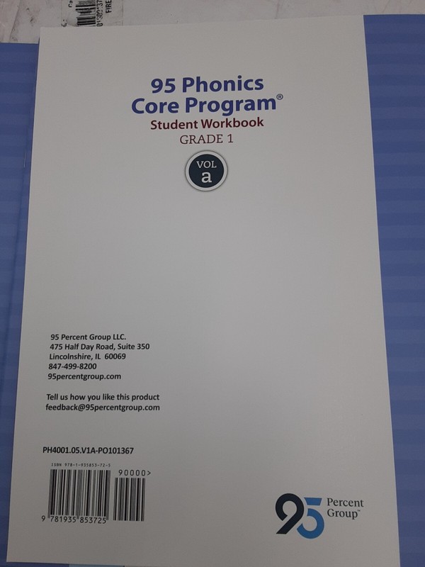 95 Phonics Core Program, Gr 1-Student Wkbk Set (A,B.C,D) for 5 Students-20 books gallery