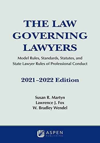 The Law Governing Lawyers: Model – Paperback, by Martyn Susan R. – Acceptable