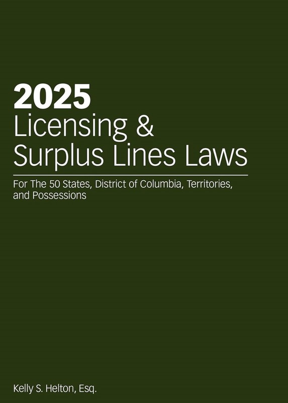 2025 LICENSING & SURPLUS LINES LAWS PAPERBACK 2024 gallery