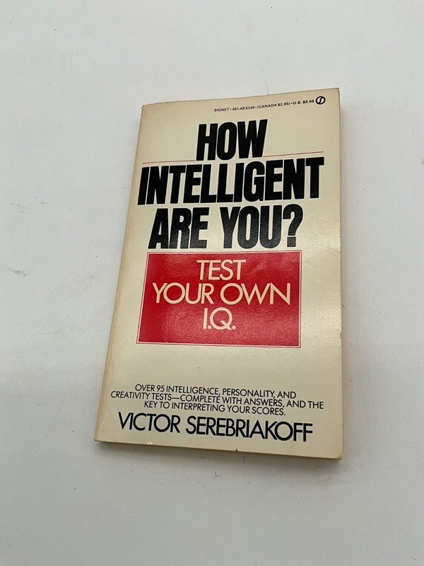 How Intelligent Are You? by Victor Serebriakoff 1972, Mass Market Signet BooksAX