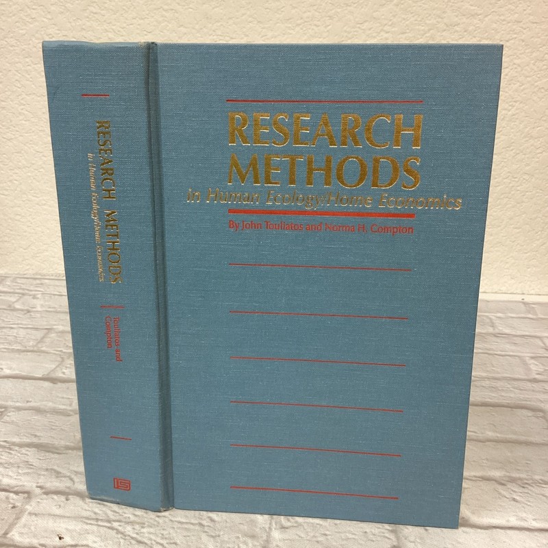 Research Methods Human Ecology Home Economics Touliatos Compton 1988 VG HB