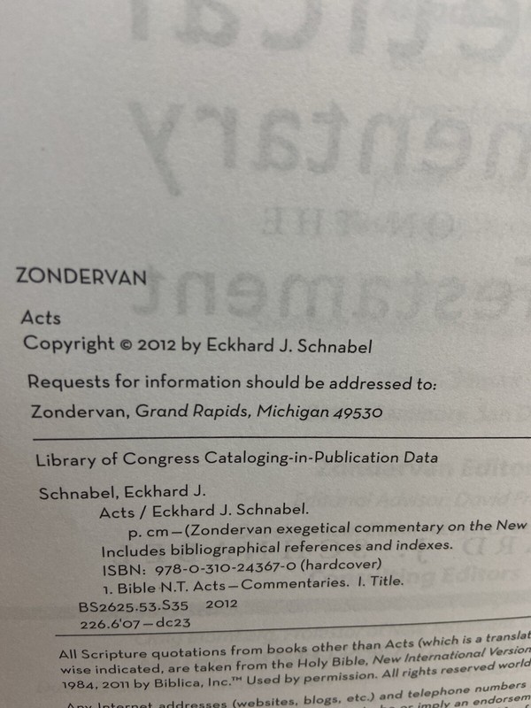 ACTS Zondervan Exegetical Commentary on The New Testament Eckhard J. Schnabel gallery