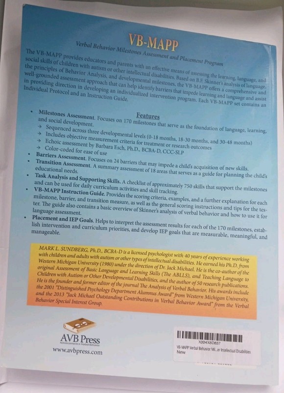 VB-MAPP Verbal Behavior Milestones Assessment and Placement Program, 2nd Edition gallery