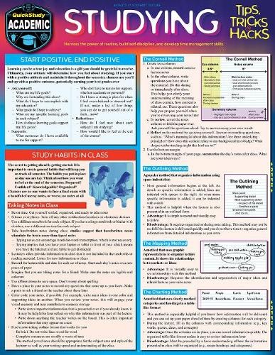 BarCharts, Inc. Studying Tips, Tricks & Hacks (Mixed Media Product) (UK IMPORT)
