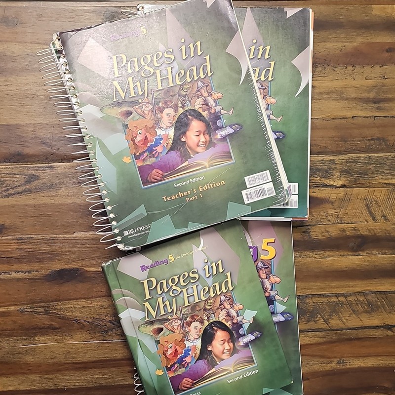 BJU Press Reading 5 Pages in My Head Teacher’s Bk 1 & 2 2nd Ed……