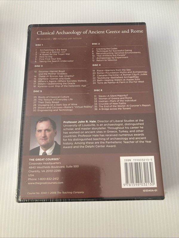 Great Courses DVDs/Book/Transcript Classical Archaeology Of Ancien GREECE & ROME gallery