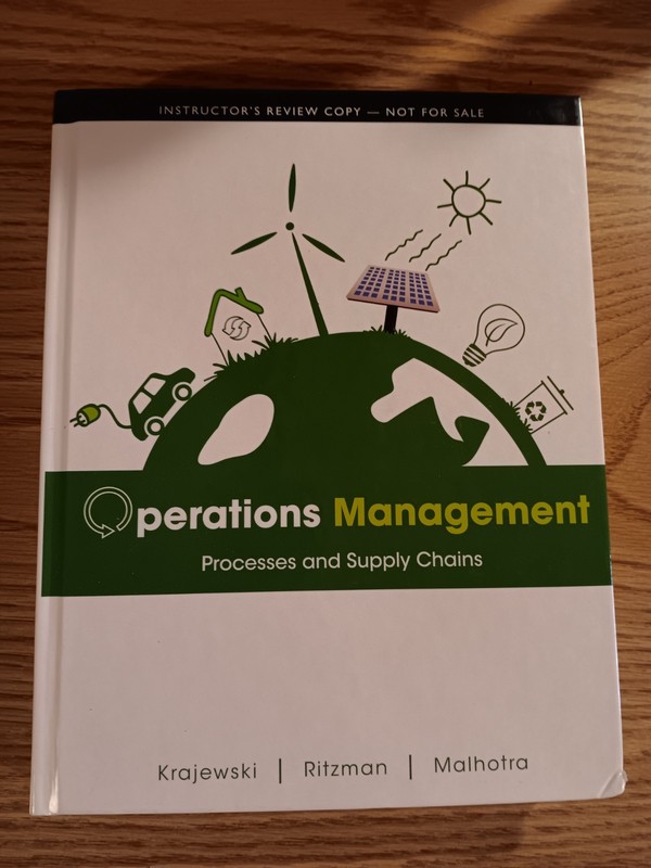Operations Management : Processes and Supply Chains by Larry P. Ritzman, Lee J.