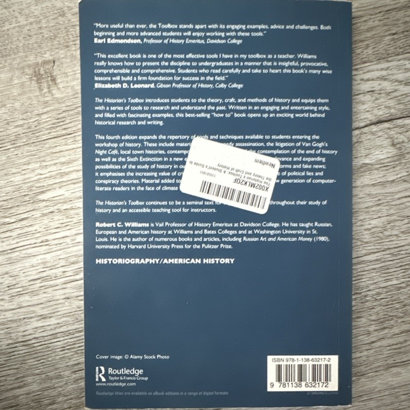 The Historian's Toolbox Williams Routledge Fourth Edition Paperback History gallery