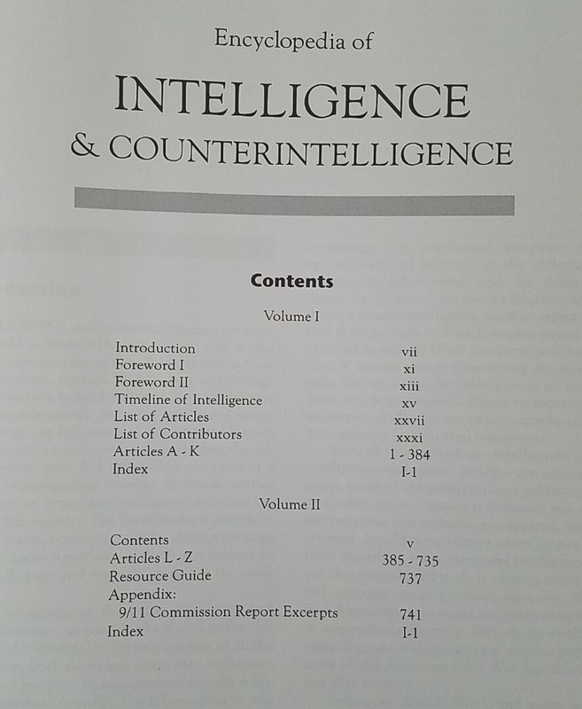 ENCYCLOPEDIA OF INTELLIGENCE AND COUNTERINTELLIGENCE VOL. 1 & 2; RODNEY CARLISLE gallery