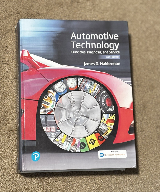Pearson Automotive Technology 6th Ed Hardcover Textbook James D. Halderman 2018