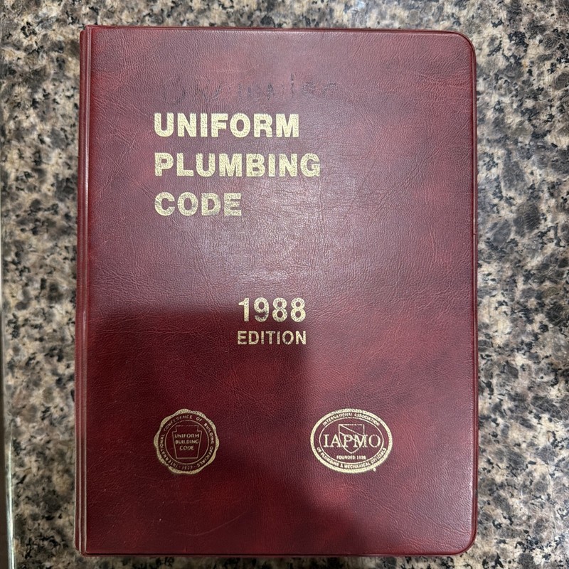 Uniform Plumbing Code 1988 – International Conference of Building Officials