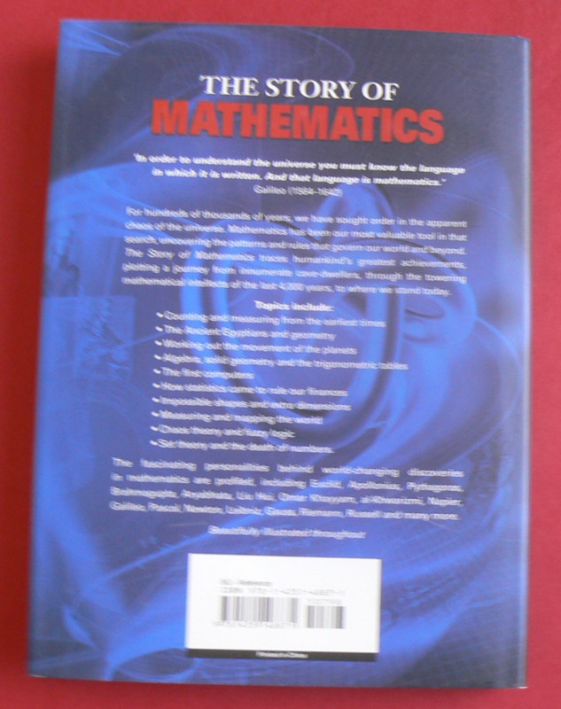 The Story of Mathematics, Anne Rooney, Arcturus HC/DJ NEW 208-pages,Math, GREAT! gallery