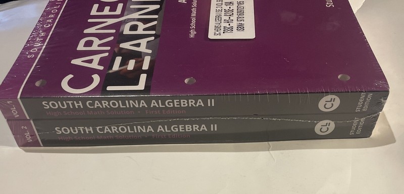 Carnegie Learning Algebra II Vol 1 & 2, First Edition, Student Edition (SC) New