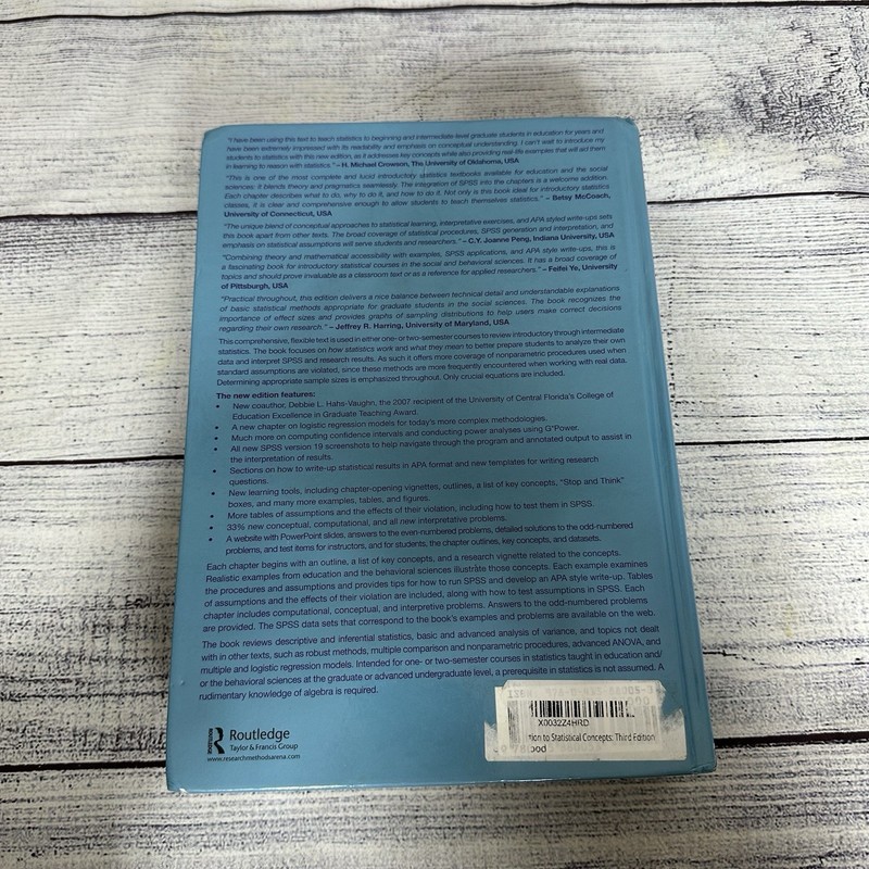 An Introduction to Statistical Concepts: - Hardcover, by Lomax Richard G; - Good gallery