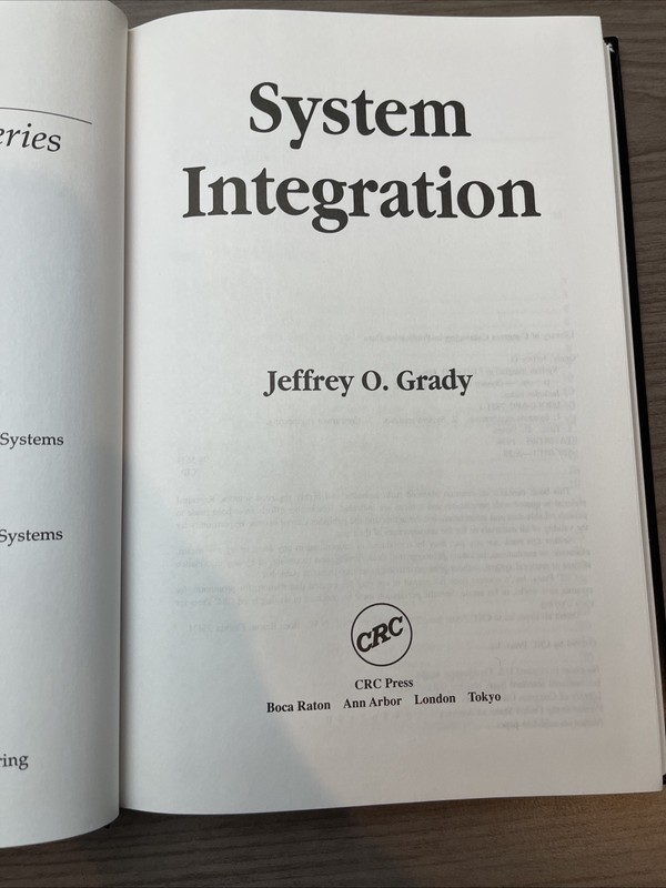 SYSTEM INTEGRATION (SYSTEMS ENGINEERING) By Jeffrey O. Grady - Hardcover gallery