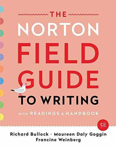The Norton Field Guide to – Paperback, by Bullock Richard Goggin – Acceptable
