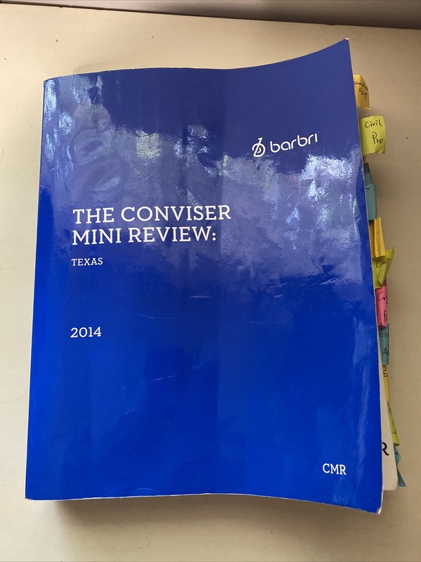 2014 Barbri Bar Exam The Conviser Mini Review for Texas TX