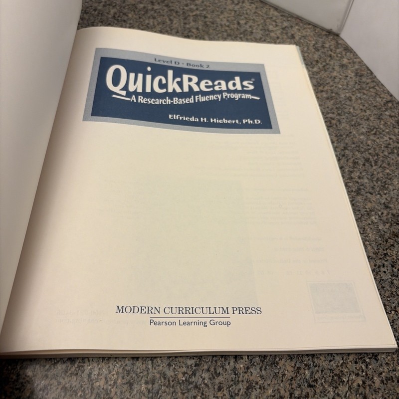 Modern Curriculum Press Quickreads Level D, Book 2 Student Ed. 2003 by Hiebert gallery