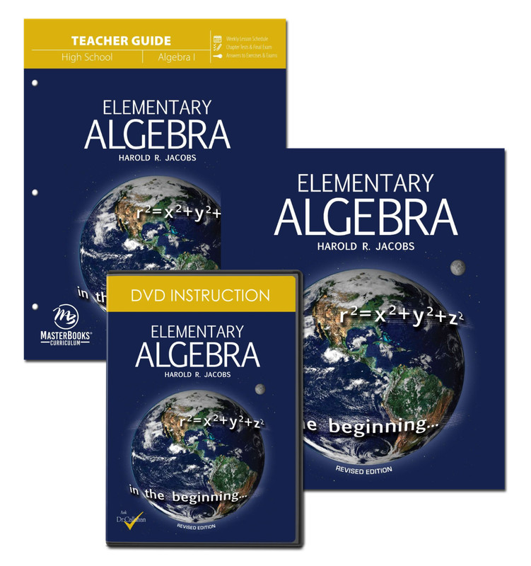 NEW Master Books Jacob’s Algebra Curriculum Package DVD Text Teacher Edition