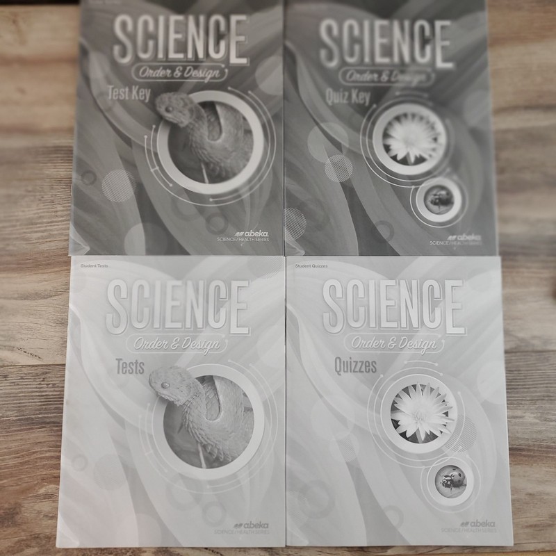 Abeka Science Order & Design Tests, Quizzes and Teacher’s Keys Unused
