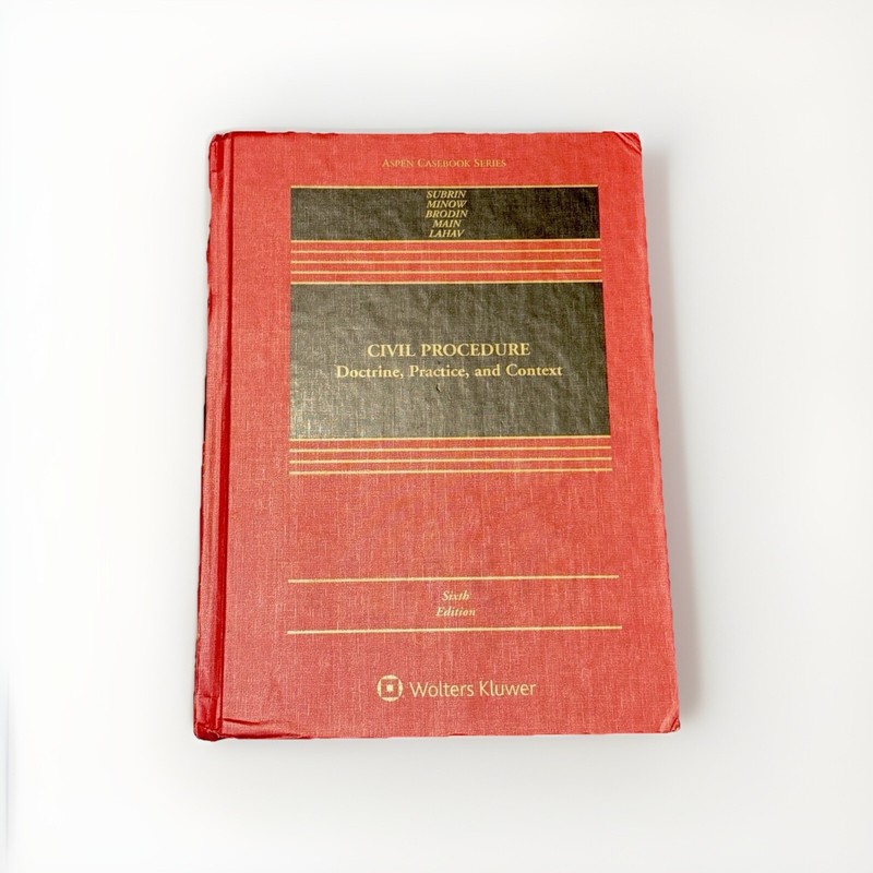 Civil Procedure Sixth Edition Yeazell Aspen Publishers Red Black Hardcover
