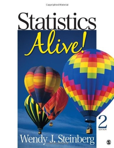 STATISTICS ALIVE! By Wendy J. Steinberg *Excellent Condition*