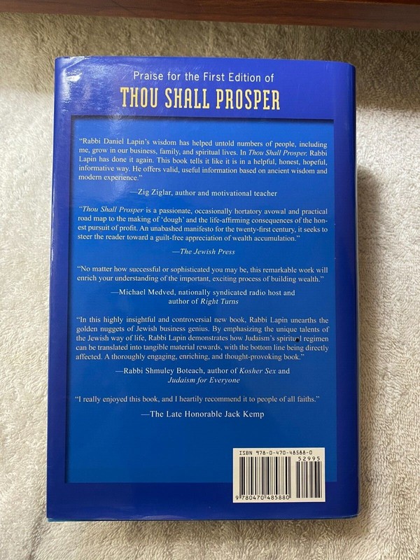 Thou Shall Prosper: Ten Commandments for Making Money by Lapin, Rabbi Daniel gallery