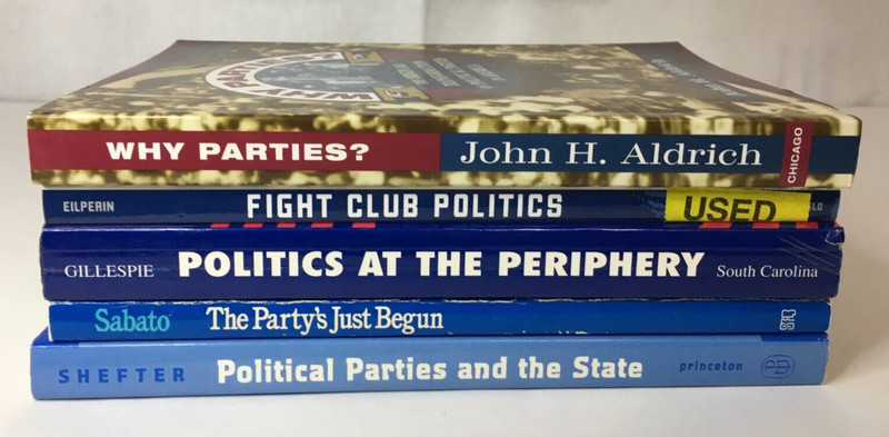 Political Party Book Lot of 5 – Why Parties? Origins Partisanship Third Parties