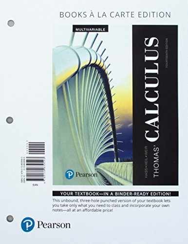 Thomas’ Calculus, Multivariable – Loose Leaf, by Hass Joel; Heil – Good