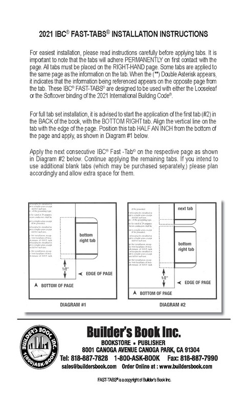 2021 International Building Code (IBC) Fast Tabs gallery