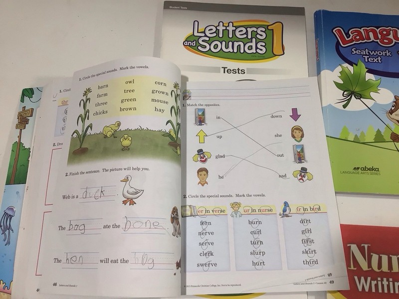 Abeka Letters & Sounds Language Student Teacher Books Lot of 6 gallery