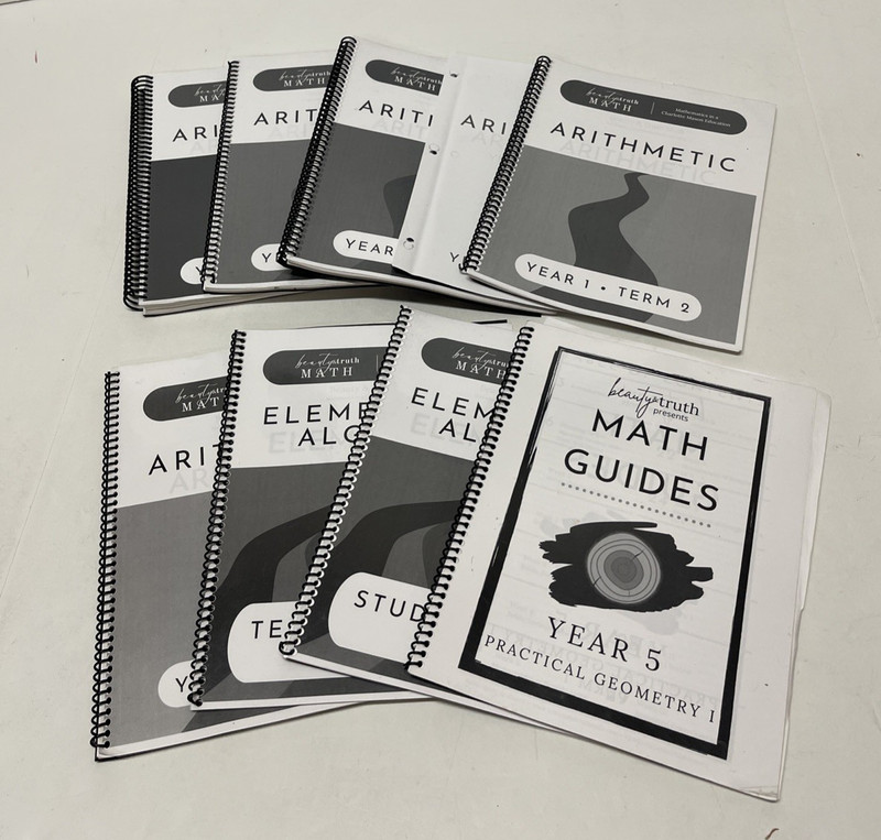 Lot of 9 Beauty & Truth Math Books – Arithmetic, Algebra, Geometry