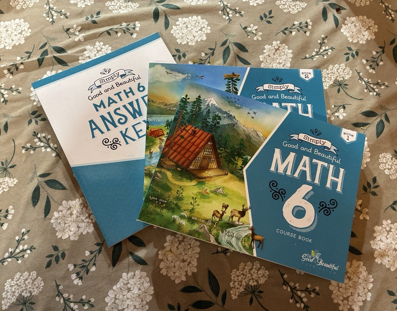 The Good and the Beautiful Simply Math 6: Books 1 & 2, and Answer Key (UNUSED)