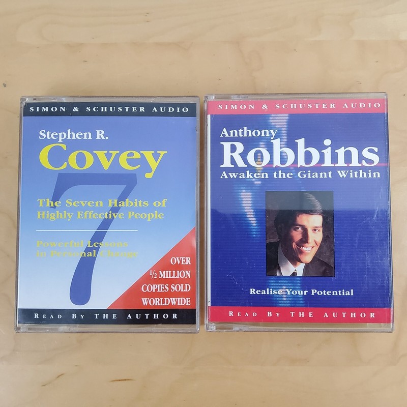 2 x CASSETTE TAPE BUNDLE STEPHEN R COVEY SEVEN HABITS OF HIGHLY EFFECTIVE PEOPLE