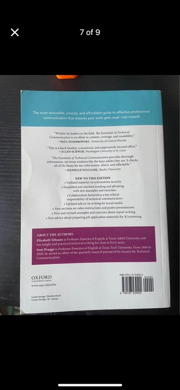 Essentials of Technical Communication by Elizabeth Tebeaux and Sam Dragga (2020 gallery