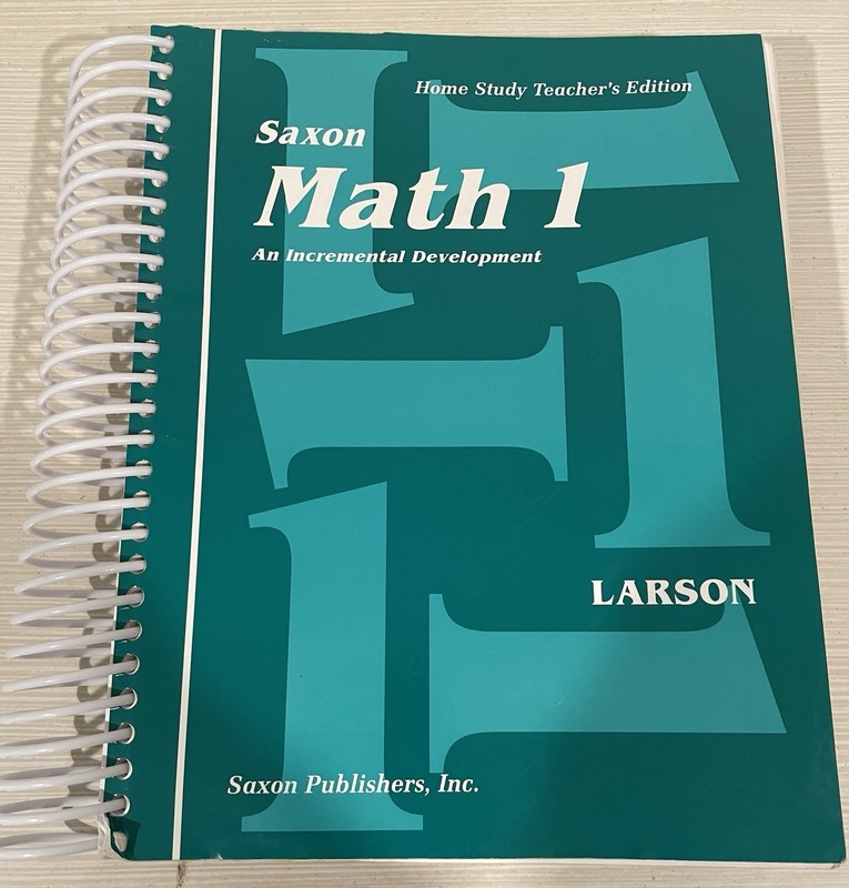 Saxon Math 1 : Home Study Teacher’s Edition Homeschool Curriculum 1994 Spiral