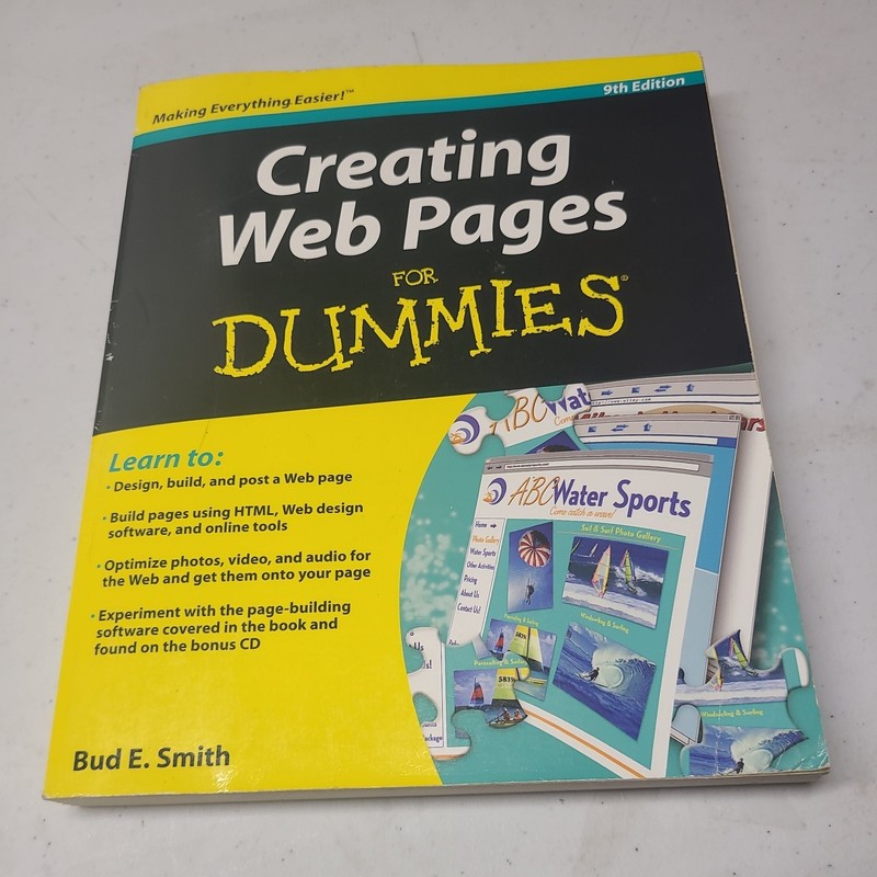 Creating Web Pages For Dummies 9th – Paperback By Smith, Bud E. – VERY GOOD