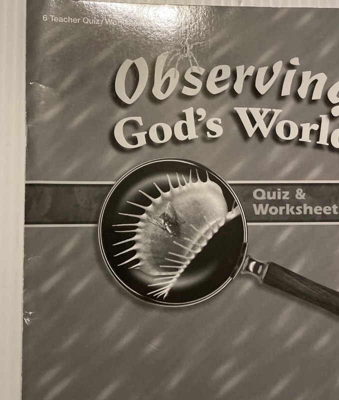 Abeka Science Observing God's World Teacher Quiz Worksheet Key Grade 6 Current gallery