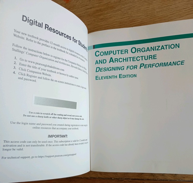 Computer Organization and Architecture, Paperback, Stallings W, 11th ed, global gallery