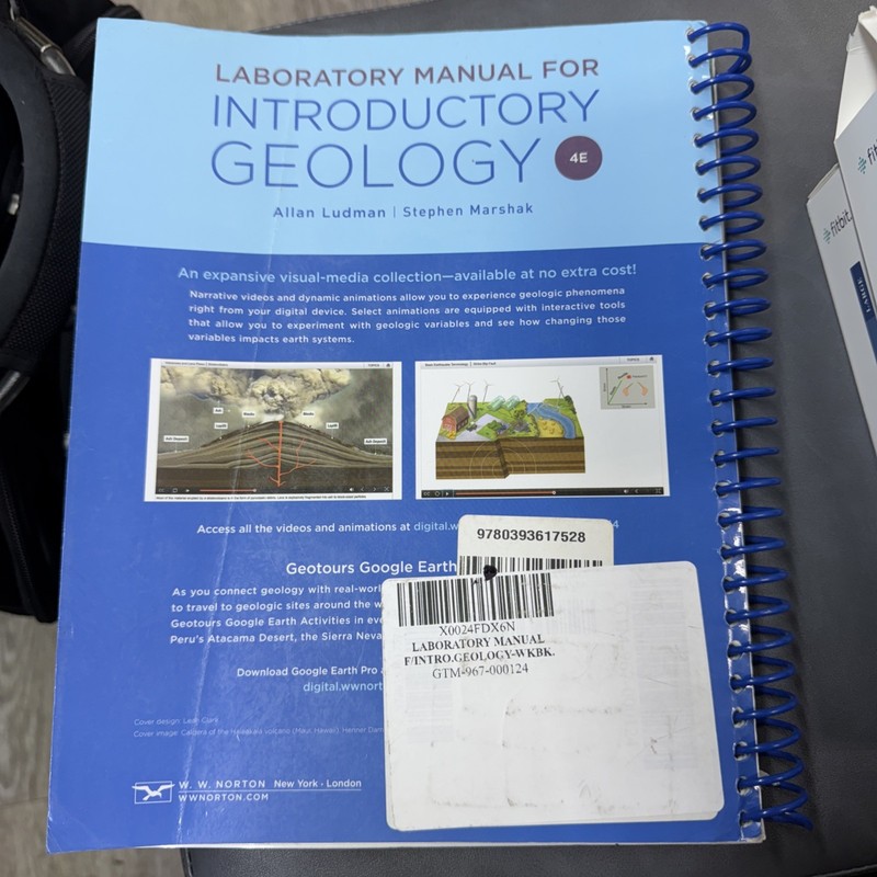 Laboratory Manual for Introductory Geology (Fourth Edition) – GOOD