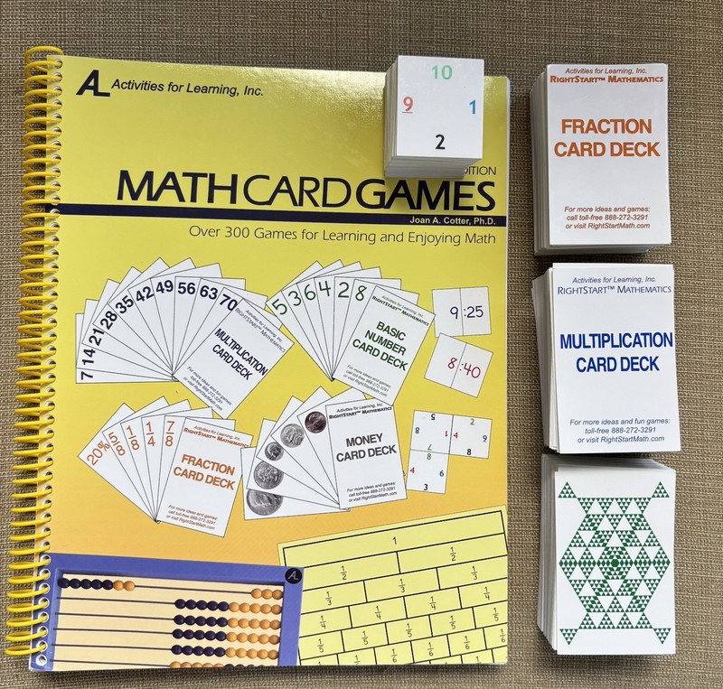 RightStart Math Card Games with CD and Cards Like NEW! Right Start Curriculum